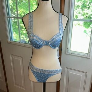 Polo by Ralph Lauren Sky Blue Floral Bikini